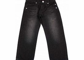 Adams Boys Black Straight Leg Jeans DJ L15/F7