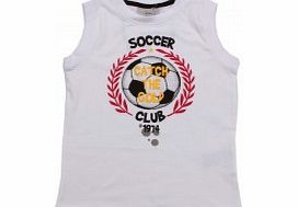 Adams Boys White Football Tank B7 L4/D5