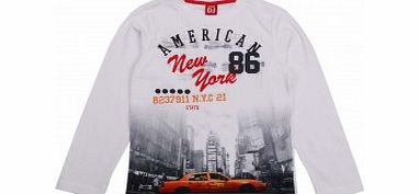 Adams Boys White New York Top DJ L11/C12