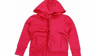 Adams DJ Pink Zip Through Hoodie with Satin Binding