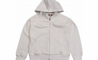 Adams Girls Cream Hoddie with Sequin Hood OL L20/E1