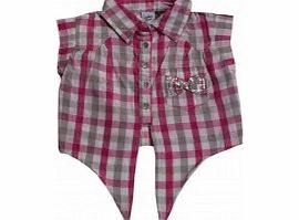 Adams Girls Pink Check Tunic L4/F9