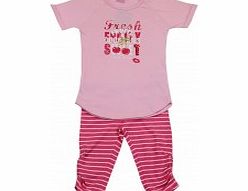 Adams Girls Pink Jersey Tunic and Striped Leggings Set