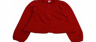 Adams Girls Swing Button School Cardigan in Red L2/D2