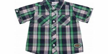 Adams Toddler Boys Green Checked Shirt L15/B5