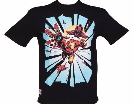 Mens Black Marvel Artist Series Iron Man By