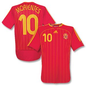 05-07 Spain Home Shirt   No.10 Morientes