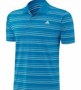 adidas  Golf 2014 Mens Climalite 2-Colour Stripe LC Polo - Solar Blue XL