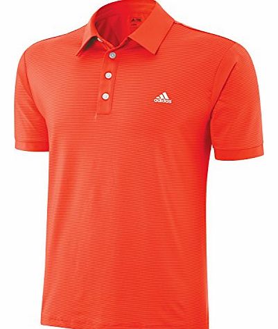 adidas  Golf 2014 Mens Climalite Stripe Microstripe LC Polo - Bahia Coral S