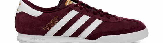 Adidas Beckenbauer Maroon/White Suede Trainers