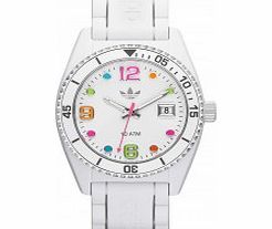 Adidas Brisbane White Silicone Strap Watch