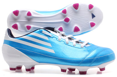 Adidas F10 TRX FG Football Boots Cyan/White Youth