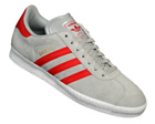 Adidas Gazelle 2 Grey/Red Suede Trainers