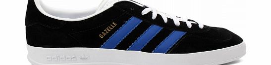 Adidas Gazelle Indoor Black/Blue Suede Trainers