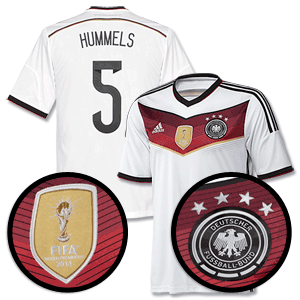 Adidas Germany Home 4 Star Hummels Shirt 2014 2015