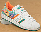 Adidas Half Shells Lo White/Aqua Leather Trainers