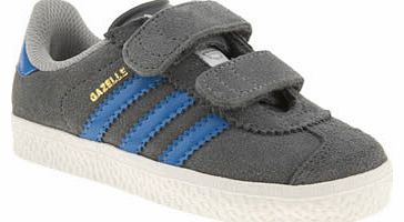 Adidas kids adidas dark grey gazelle ii boys toddler