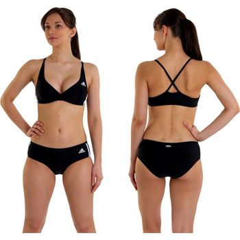 Ladies 3 Stripes Authentic 2 Piece Swimsuit