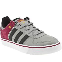 Adidas Male Culver Vulc Leather Upper in Grey