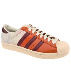 Adidas Male Das Superstar Vin Leather Upper in White and Orange