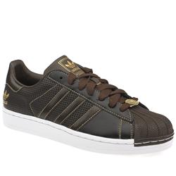 Adidas Male Superstar Ii Tl Leather Upper in Dark Brown