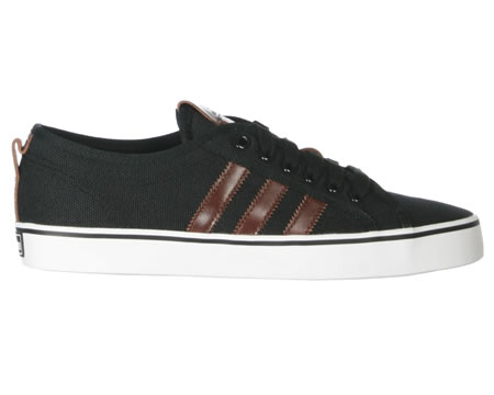 Adidas Nizza LO CL Black/Brown/White Canvas