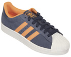 Adidas Superstar II Navy/Orange Suede Trainers