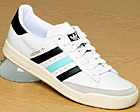 Tennis TC White/Black/Aqua Leather Trainer