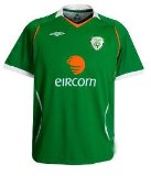 Adidas Umbro Republic of Ireland Home Short Sleeve Jersey Home 08- Small
