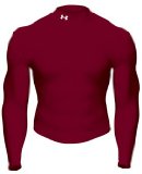 Adidas UNDER ARMOUR Cold Gear Long Sleeve Mock , S, MAROON