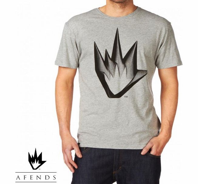 Mens Afends Flame Tweak T-Shirt - Sports Grey