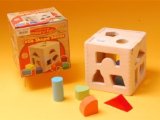 AGP Wooden Shape Sorter Cube 14cm X 14cm X 14cm (D66924D)