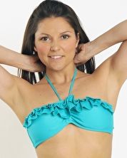 Aguaclara, 1295[^]151369 Waves On The Beach Bandeau Top - Turquoise