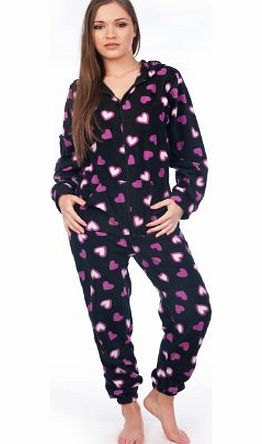 BLACK HEART ONESIE (XS)