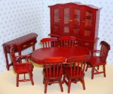 Alberon Dolls House Diningroom Mahogany style