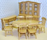 Alberon Dolls House Diningroom Pine style