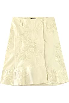 Alberta Ferretti Floral embroidered tulip wrap skirt