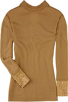 Alberta Ferretti Jeweled wool turtleneck