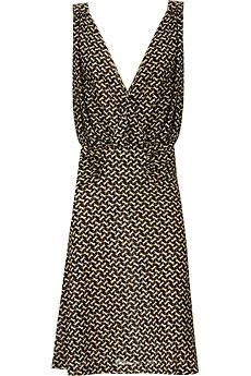 Printed silk jersey dress