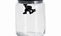 Alessi Gianni Black Kitchen Storage Jars 90cl Gianni