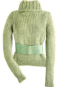 Alexander McQueen Cowl back sweater with belt