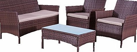 Alexander Morgan Classic Garden Rattan Furniture Set Sofa, 2 Chairs, Coffee Table