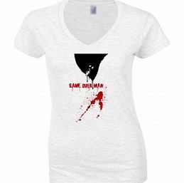 Game Over White Womens T-Shirt Medium ZT