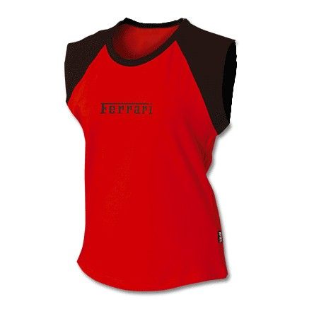 Ferrari Sleeveless Logo Duo Top Red/Black