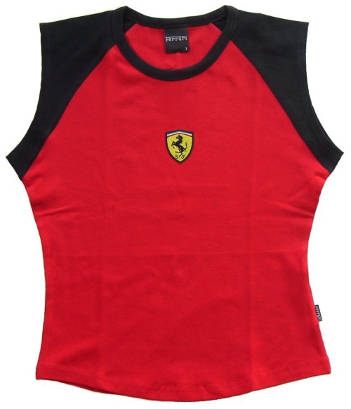 Ferrari Sleeveless Scudetto Duo Top Red