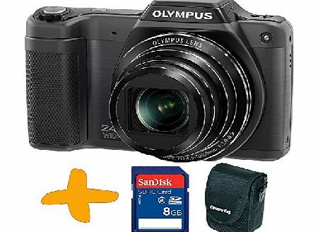 Allcam Bundle: Olympus Stylus SZ-15 Super Zoom Black Digital Camera   Sansdisk 8GB SDHC Memory Card   Allcam Camera Case (16MP, 24x Wide Optical Zoom, 3 inch LCD, Intelligent Auto)