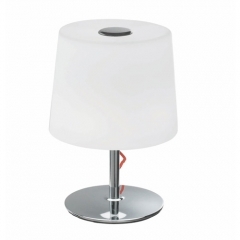 ALMA Light Bare Chrome and Glass Table Lamp Small