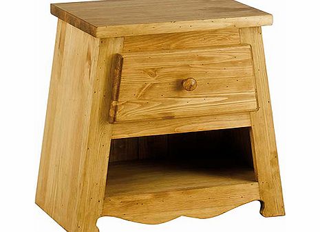 Alpes Developpement Farmer Solid Pine 1 Niche 1 Drawer Bedside Table