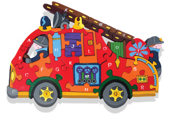 Alphabet Fire Engine Jigsaw Puzzle