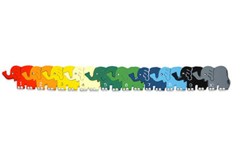 Elephant Number Row Jigsaw Puzzle